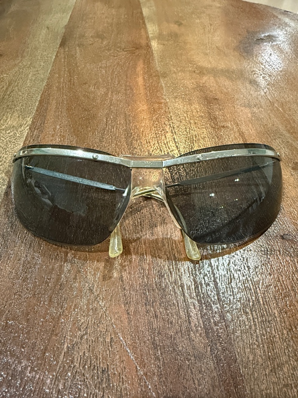 Vintage Renauld of France Smoke Lens Shield Sunglasses